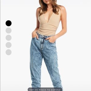 BARDOT HIGH WAIST acid wash cuff  JEAN NWT SIZE US 24